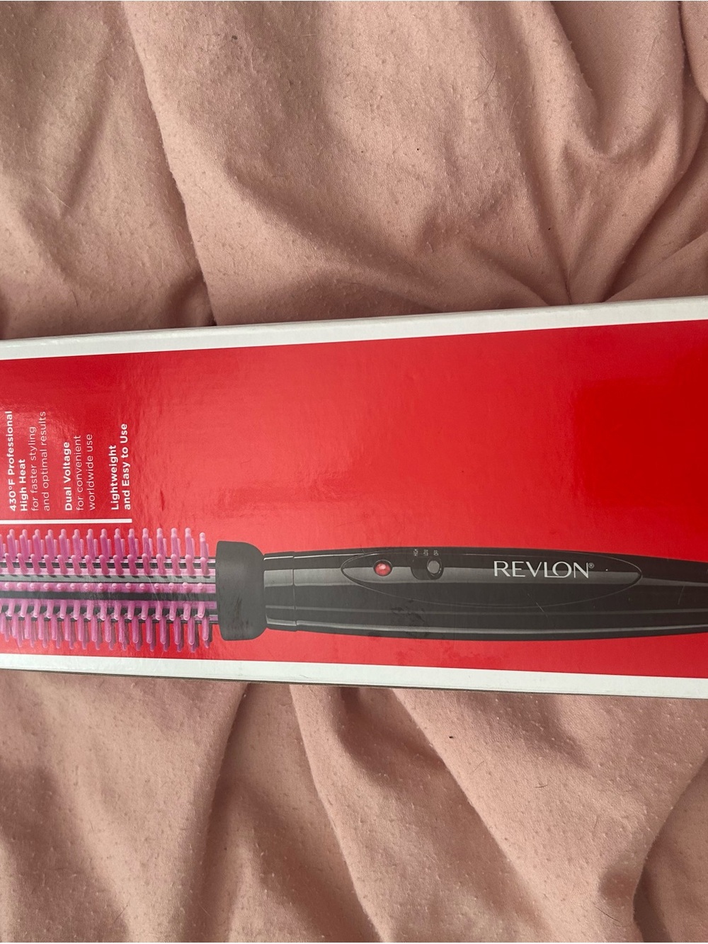 Revlon Black Hot Air Brush with Pink Bristles